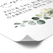 Greenery Eucalyptus Bridal Shower Mimosa Bar Poster (Ecke)