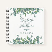 Greenery Eucalyptus Budget Wedding Gästebuch Notizblock (Vorderseite)