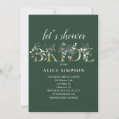 Greenery Eucalyptus Calligraphy Bridal Shower Einladung (Vorderseite)