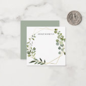 Greenery Eucalyptus Chic Mitteilungskarte (Vorderseite/Rückseite Beispiel)