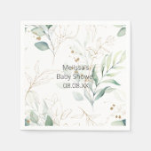 Greenery Eucalyptus Cocktail Paper Napkin Serviette (Vorderseite)