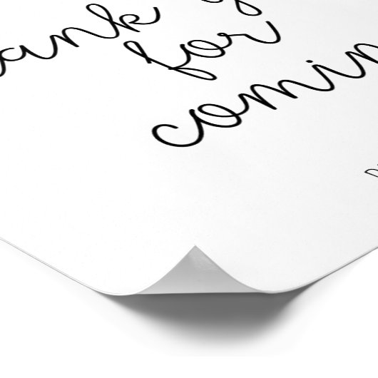 Greenery Eucalyptus - Danke für Ihre Anwesenheit Poster (Ecke)