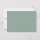 Greenery Eucalyptus Dusty Blue Wedding RSVP Karte (Rückseite)