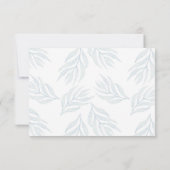 Greenery Eucalyptus Dusty Blue Wedding RSVP Karte (Rückseite)