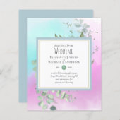 Greenery Eucalyptus DUSTYBLUE PINK Wedding BUDGET (Vorne/Hinten)