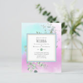 Greenery Eucalyptus DUSTYBLUE PINK Wedding BUDGET (Stehend Vorderseite)