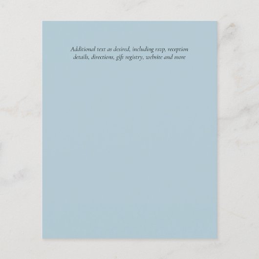 Greenery Eucalyptus DUSTYBLUE PINK Wedding BUDGET (Rückseite)