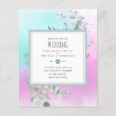 Greenery Eucalyptus DUSTYBLUE PINK Wedding BUDGET (Vorderseite)