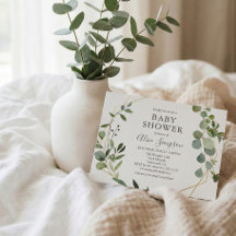 Greenery Eucalyptus Elegant Botanical Baby Shower