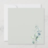 Greenery Eucalyptus Elegant Calligraphy Wedding Einladung (Rückseite)