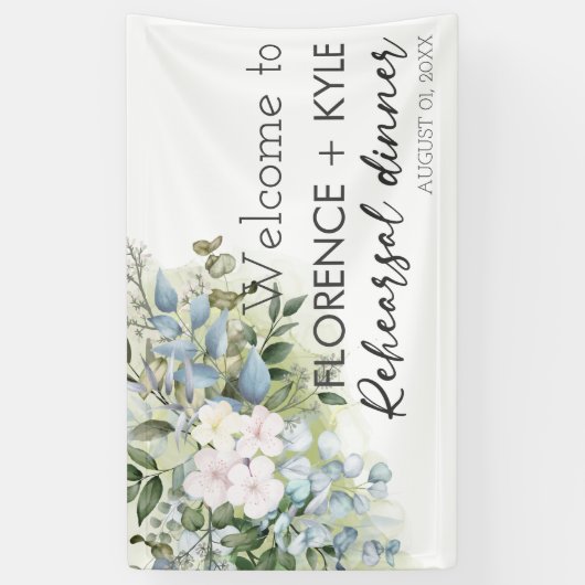 Greenery Eucalyptus Elegant Dusty Probe Dinner Banner (Vertikal)