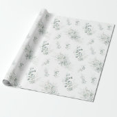 Greenery Eucalyptus Elegant Geschenkpapier (Ungerollt)
