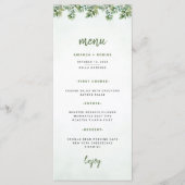 Greenery Eucalyptus Elegant Leaf Wedding Menu Menükarte (Vorderseite)