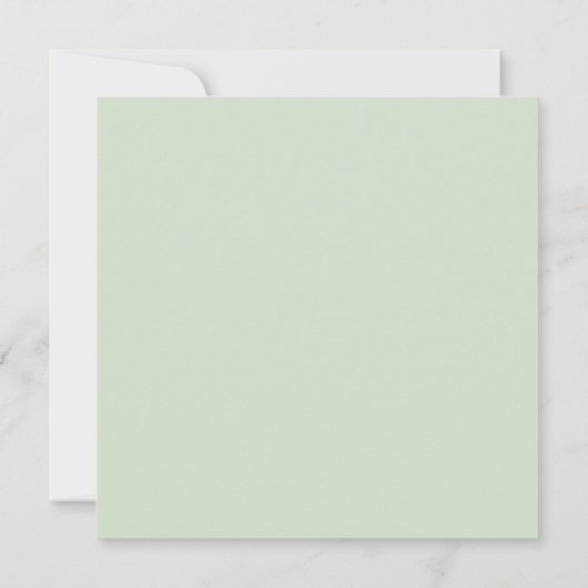 Greenery Eucalyptus Emerald Green Square Wedding Einladung (Rückseite)