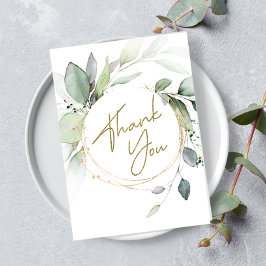 Greenery Eucalyptus Falted Danke Karte