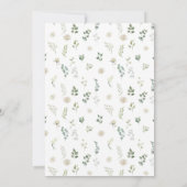 Greenery Eucalyptus Floral Baby Shower Einladung (Rückseite)