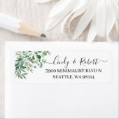 Greenery Eucalyptus Foliage Script-Rücksendeadress (Insitu)