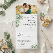 Greenery Eucalyptus Foliage Wedding Foto All In One Einladung
