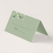 Greenery Eucalyptus Foliage Wedding Platzkarte (Rückseite)