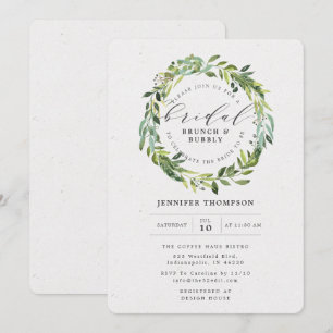 Greenery Eucalyptus Foliage Wreath Brautparty Einladung