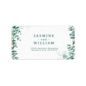 Greenery Eucalyptus Frameborder Adressaufkleber (Vorne)