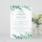 Greenery Eucalyptus Frameborder Wedding (Stehend Vorderseite)