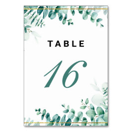 Greenery Eucalyptus Frameborder Wedding Tischnummer