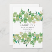 Greenery Eucalyptus Garland Wedding Dankeskarte (Vorne/Hinten)