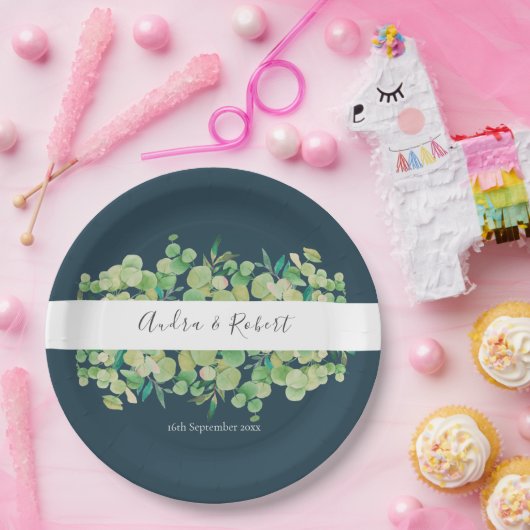 Greenery Eucalyptus Garland Wedding Pappteller (Party)