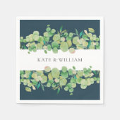 Greenery Eucalyptus Garland Wedding Serviette (Vorderseite)