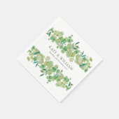 Greenery Eucalyptus Garland Wedding Serviette (Ecke)