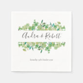 Greenery Eucalyptus Garland Wedding Serviette (Vorderseite)