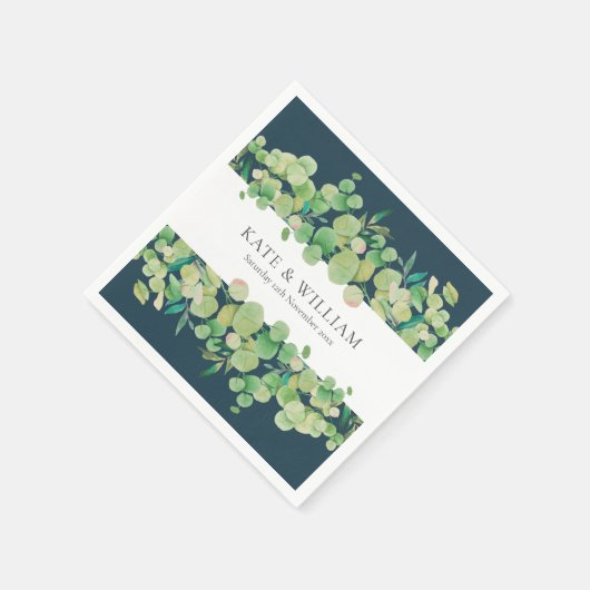 Greenery Eucalyptus Garland Wedding Serviette (Ecke)