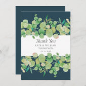 Greenery Eucalyptus Garland Wedding Vielen Dank Dankeskarte (Vorne/Hinten)