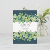Greenery Eucalyptus Garland Wedding Vielen Dank Dankeskarte (Stehend Vorderseite)