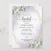 Greenery Eucalyptus Geometric Bridal Brunch Invita Einladung (Vorderseite)