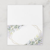 Greenery Eucalyptus Geometric Lila Platzkarte (Außenseite Aufgefaltet)