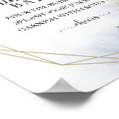 Greenery Eucalyptus Geometric Mimosa Bar Sign Poster (Ecke)