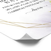 Greenery Eucalyptus Geometric Mimosa Bar Sign Poster (Ecke)