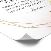 Greenery Eucalyptus Geometric Mimosa Bar Sign Poster (Ecke)