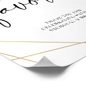 Greenery Eucalyptus Geometrische Gastgeschenke Hoc Poster (Ecke)