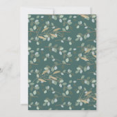 Greenery Eucalyptus | Girl Baby Dusche Wasserfarbe Einladung (Rückseite)