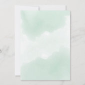 Greenery Eucalyptus Girl Babydusche Wasserfarbe Einladung (Rückseite)