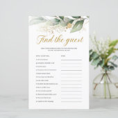 Greenery eucalyptus gold boho finden Sie das Gast- (Stehend Vorderseite)