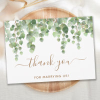 Greenery Eucalyptus Gold Script Wedding Offizier
