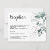 GREENERY EUCALYPTUS GREEN WATERCOLOR EMPFANG EINLADUNG (Vorderseite)