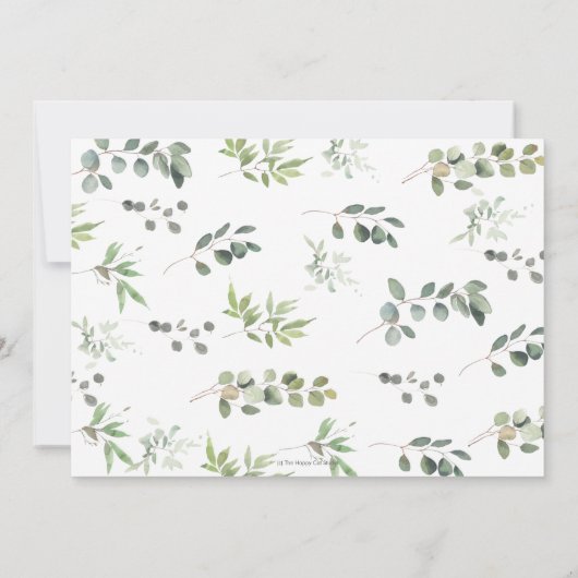 Greenery Eucalyptus Koala Neutral Baby Shower Boy Einladung (Rückseite)