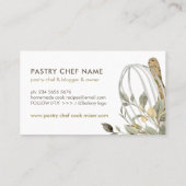 Greenery Eucalyptus Koch Catering Cake Maker Visitenkarte (Rückseite)