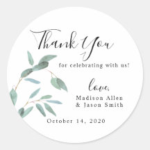 Greenery Eucalyptus Leaf Simple Wedding Vielen Dan