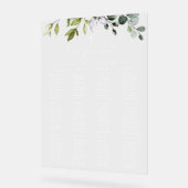 Greenery, Eucalyptus Leaves, Baptism Seating Chart Acrylschild (Winkel)
